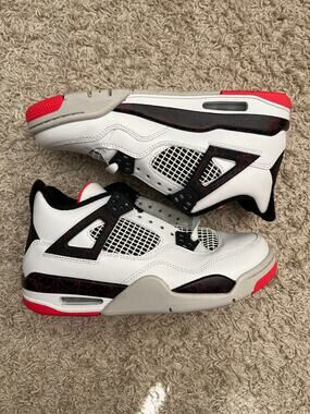 Nike Air Jordan 4 Retro Pale Citron Size 5.5 Youth - Authentic - Free Shipping